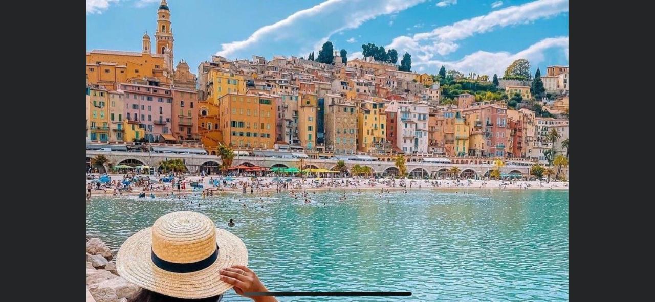 Menton Centre Vue Imprenable Sur Mer Et Jardin Bioves 外观 照片