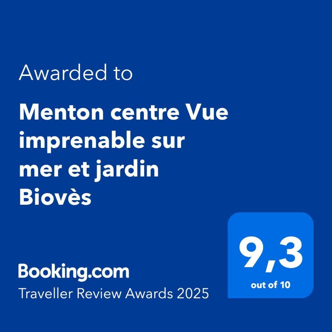 Menton Centre Vue Imprenable Sur Mer Et Jardin Bioves 外观 照片